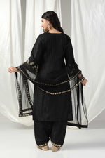 Load image into Gallery viewer, Elegant dori hand embroidered suit with salwar and dupatta
