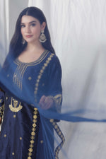 Load image into Gallery viewer, Elegant dori hand embroidered suit with salwar and dupatta