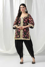 Load image into Gallery viewer, Designer kurti with sharara and dupatta