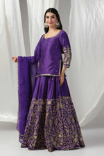 Load image into Gallery viewer, Designer kurti with lehenga and dupatta