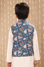 Load image into Gallery viewer, Blue Jaipuri Floral Print Jacket Only