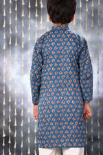 Load image into Gallery viewer, Blue Jaipuri Handblock Print Co-ord Kurta Set