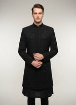 Load image into Gallery viewer, The Obsidian Regal Sherwani Set