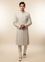 Load image into Gallery viewer, Ivory Embroidered Sherwani Set