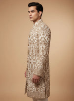 Load image into Gallery viewer, Regal Cream & Gold Embroidered Sherwani