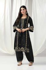 Load image into Gallery viewer, Elegant dori hand embroidered suit with salwar and dupatta
