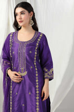 Load image into Gallery viewer, Elegant dori hand embroidered suit with salwar and dupatta
