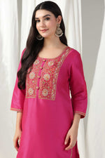 Load image into Gallery viewer, Embroidered kurti with salwar and  dupatta
