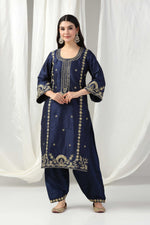 Load image into Gallery viewer, Elegant dori hand embroidered suit with salwar and dupatta
