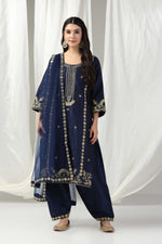 Load image into Gallery viewer, Elegant dori hand embroidered suit with salwar and dupatta
