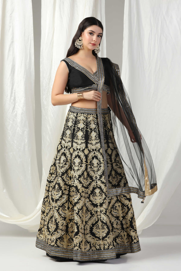 Designer Gotta Patti lehenga with blouse and dupatta