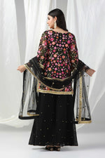Load image into Gallery viewer, Designer kurti with sharara and dupatta
