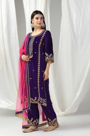 Velvet kurta with dupatta