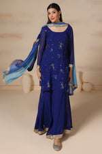 Load image into Gallery viewer, Ombre Dupatta with Embroidered Kurta &amp; Sharara