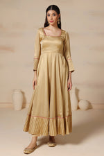 Load image into Gallery viewer, Golden Embroidered Anarkali Set