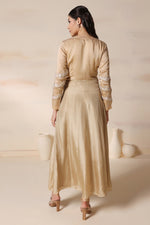 Load image into Gallery viewer, Silk Gold Anarkali Set
