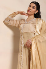 Load image into Gallery viewer, Silk Gold Anarkali Set
