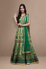 Load image into Gallery viewer, Green Embroidered Anarkali Set