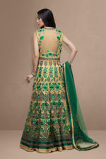 Load image into Gallery viewer, Green Embroidered Anarkali Set