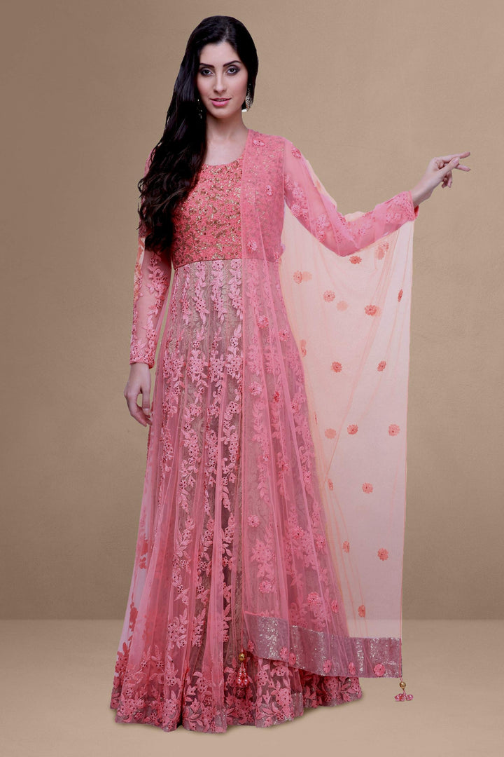 Embroidered Anarkali Set