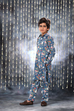 Load image into Gallery viewer, Blue Jaipuri Handblock Floral Single Print Co-ord Kurta Set
