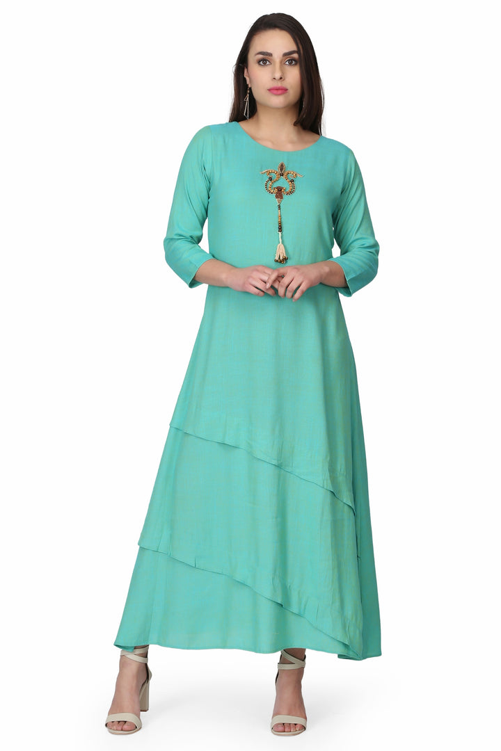 Green Long Kurti
