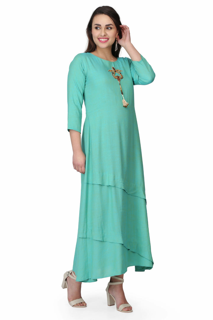 Green Long Kurti