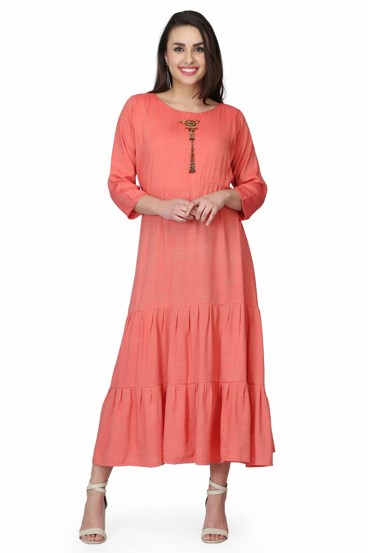 Orange Long Kurti