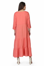 Load image into Gallery viewer, Orange Long Kurti