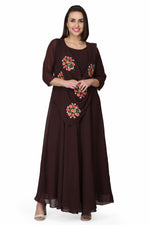 Load image into Gallery viewer, Brown Anarkali Style Kurti