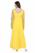 Load image into Gallery viewer, Yellow Long Anarkali Style Kurti