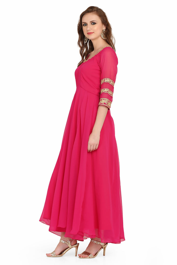 Fuchsia Long Anarkali Style Kurti