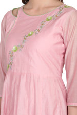 Load image into Gallery viewer, Pink Long Anarkali Style Kurti