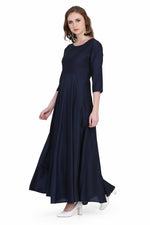 Load image into Gallery viewer, Blue Plain Kurti