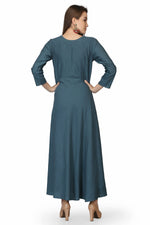 Load image into Gallery viewer, Teal Blue Floor Length Kurti