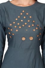 Load image into Gallery viewer, Teal Blue Floor Length Kurti