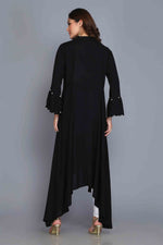 Load image into Gallery viewer, Black Anarkali Style Rayon Kurti
