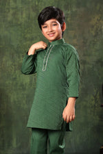 Load image into Gallery viewer, Green Kurta and Pyjama Co-ord Set