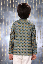 Load image into Gallery viewer, Grey Jaipuri Handblock Print Shirt with Pant
