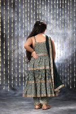 Load image into Gallery viewer, Grey Jaipuri Tiered Double Print Sleeveless Maxi Dress Only

