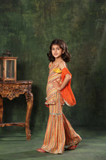 Load image into Gallery viewer, Embellished Printed Off-Shoulder Kurti with Sharara Set