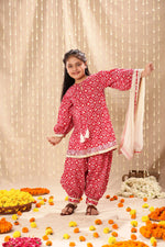 Load image into Gallery viewer, Red Jaipuri Print Kurta with Salwar Suit Set
