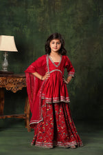 Load image into Gallery viewer, Embellished Peplum Top and Printed Palazzo Set