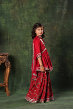 Load image into Gallery viewer, Embellished Peplum Top and Printed Palazzo Set