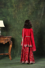 Load image into Gallery viewer, Embellished Peplum Top and Printed Palazzo Set