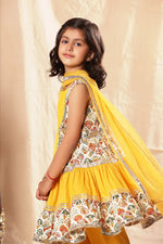 Load image into Gallery viewer, Embellished Short Printed Frock Suit and Pant Set